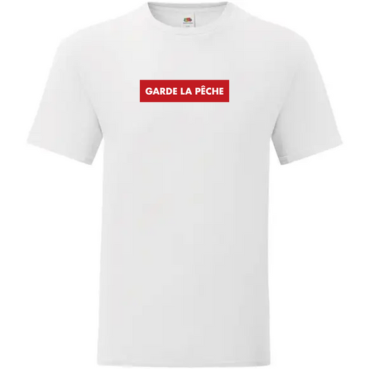 Tee-shirt "GARDE LA PÊCHE - SUPREME" BLANC [ÉDITION LIMITÉE]